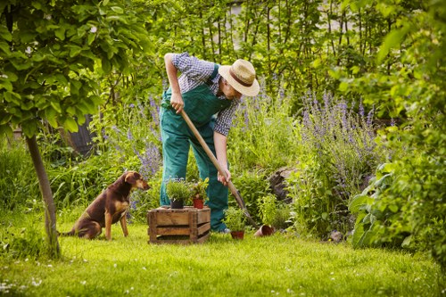Safety-focused Edmonton landscaping work with PPE and planning