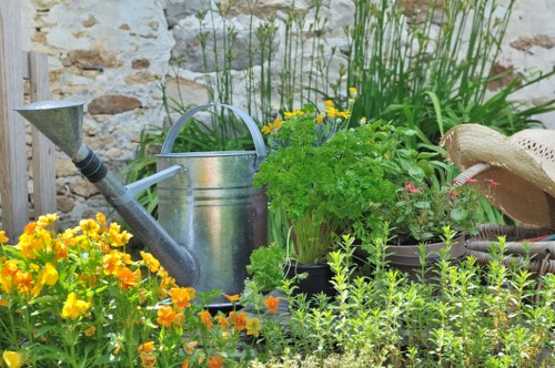 Local team planning a garden makeover for an Edmonton property